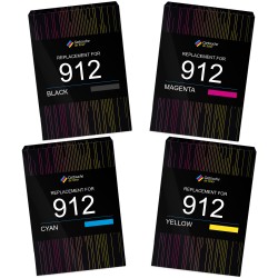 Pack de 4 HP 912 cartouches d'encre compatibles