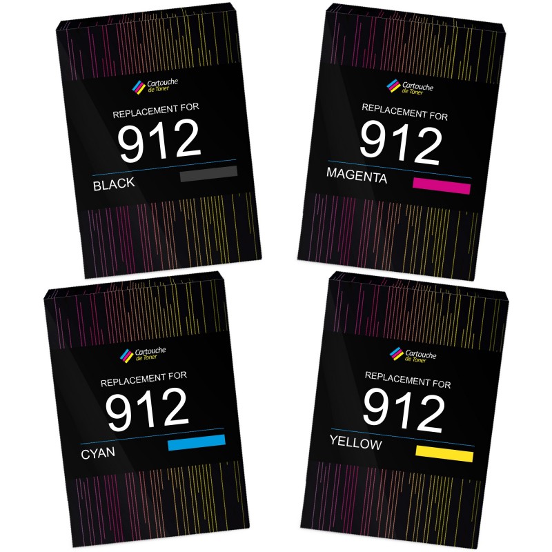 Pack de 4 cartouches compatibles HP 912