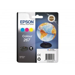Epson T267 Globe - Pack de 3 - cyan, magenta, jaune - original - cartouche d'encre