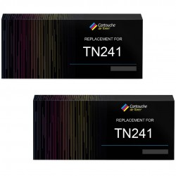 Pack de 2 toners compatibles Brother TN241BK
