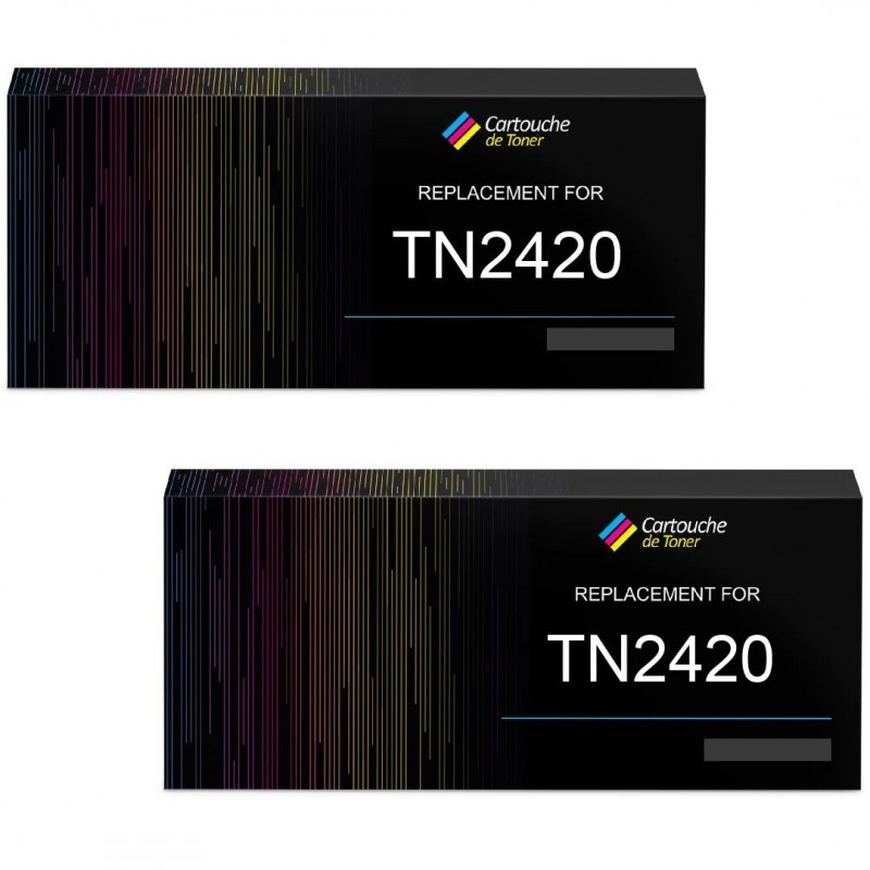 TN2420 Cartouches de Toner GPC IMAGE 2 Pack Compatibles pour