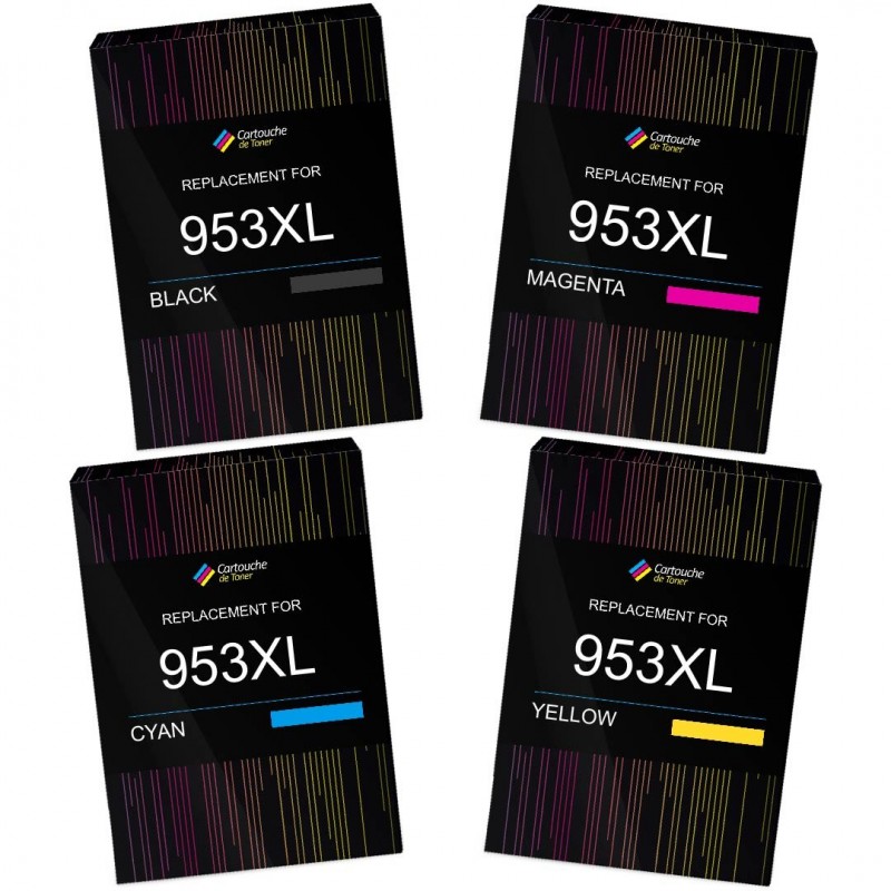 Pack de 10 HP 953XL cartouches d'encre compatibles