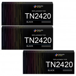 COMETE, Marque Française - TN2420 - Pack de 4 Toners Compatibles