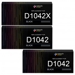 Toner équivalent à Samsung MLT-D1042X Pack de 3 Noir