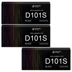 Toner équivalent à Samsung MLT-D101S Pack de 3 Noir