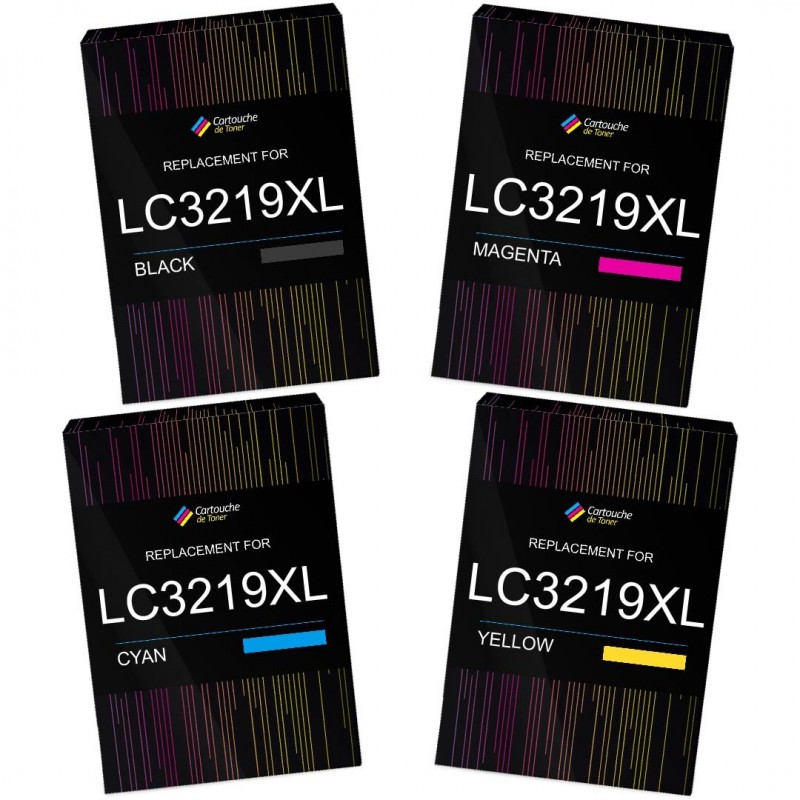 Pack 4 cartouches LC-3219 XL générique Brother - 4 couleurs
