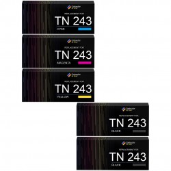 Pack de 5 toners Brother TN243 compatible
