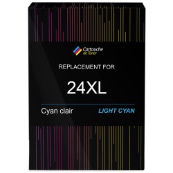 Epson 24XL Light Cyan cartouche d'encre compatible