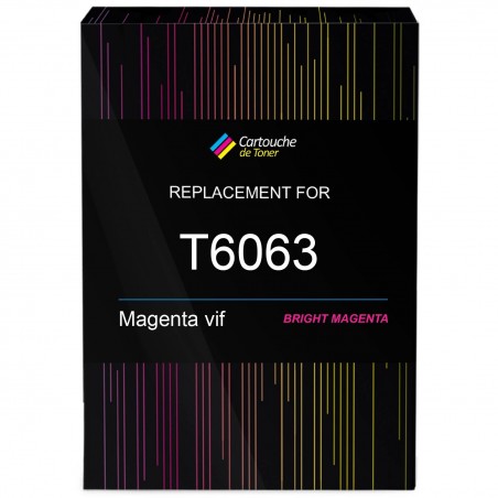 Cartouche d'encre équivalent à Epson Vivid Magenta T6063 Haute capacité Magenta vif