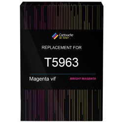 Cartouche d'encre équivalent à Epson Vivid Magenta T5963 Capacité standard Magenta vif