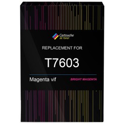 Cartouche d'encre équivalent à Epson Vivid Magenta T7603 Capacité standard Magenta vif