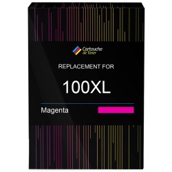 Cartouche d'encre équivalent à Lexmark 100XL A rendement élevé Magenta