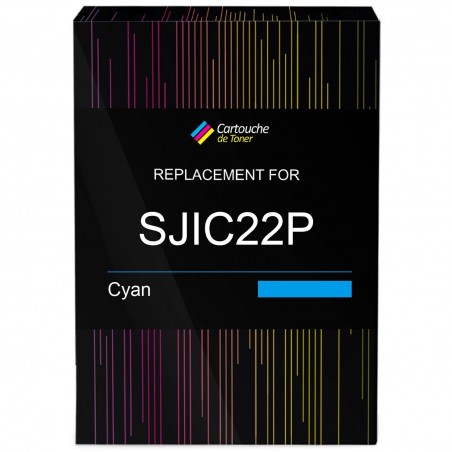 Cartouche d'encre équivalent à Epson SJIC22P( C ) Capacité standard Cyan