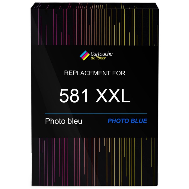 Cartouche Photo bleu compatible Canon CLI 581 XXL PB