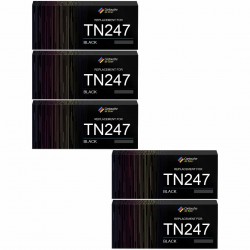 Pack de 5 toners compatibles TN247BK Brother