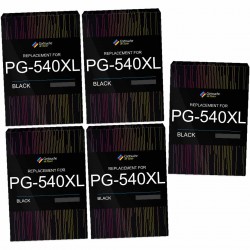 Pack de 5 Canon PG-540XL CL-541XL cartouches d'encre compatibles
