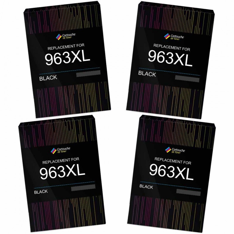 Pack de 4 HP 963XL cartouches d'encre compatibles