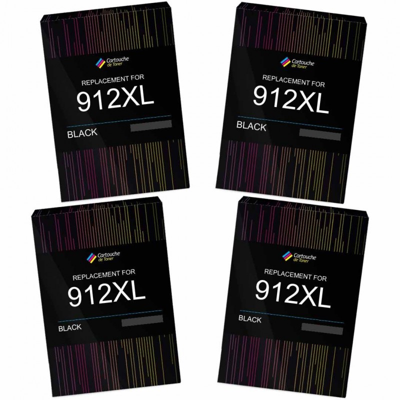 Pack de 5 HP 912XL cartouches d'encre compatibles