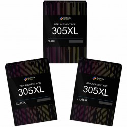 Pack de 3 HP 305XL cartouches d'encre compatibles