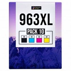Pack de 10 HP 963XL cartouches d'encre compatibles