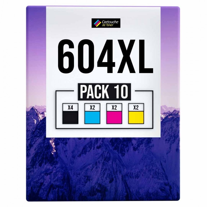 Pack de 10 Epson 604XL cartouches d'encre compatibles